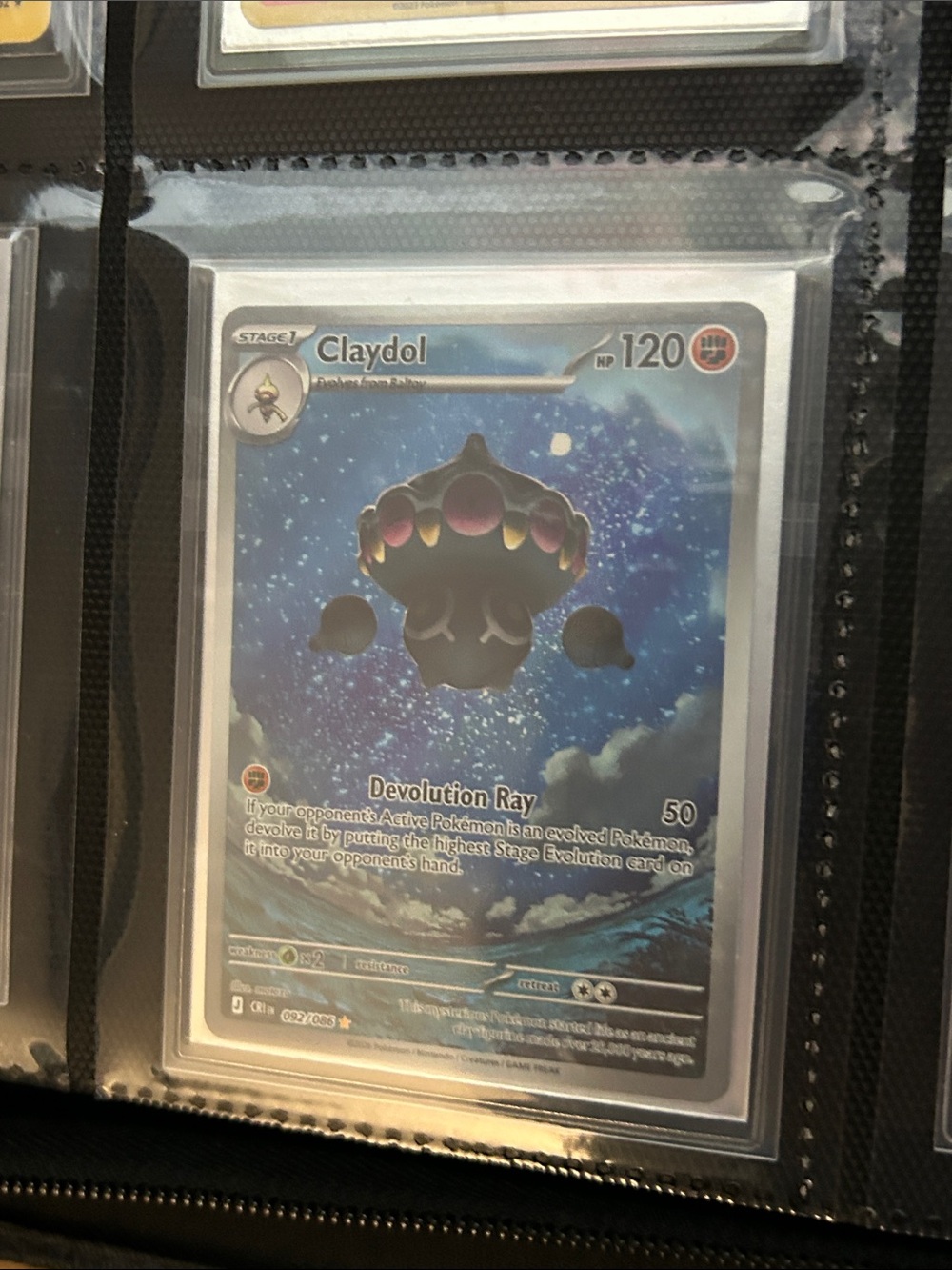 Pokemon Claydol Holographic Card – Blue Artwork